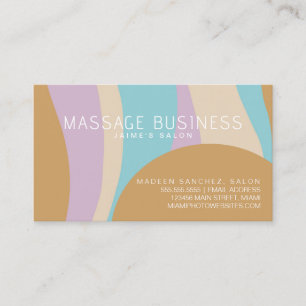 Abstrakter Massage-Groovy-Friseursalon-Designer  Visitenkarte