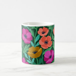 Abstrakter Matisse-Anemonen-Schmetterlinge-Kaffeeb Kaffeetasse