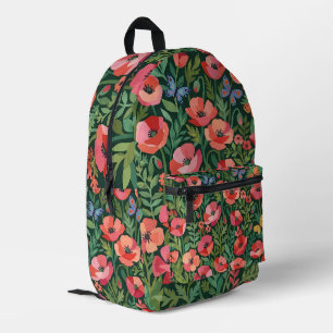 Abstrakter Matisse-Mohn-Schmetterlings-Rucksack Bedruckter Rucksack