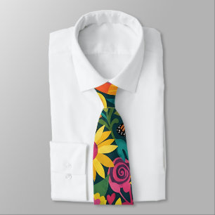 Abstrakter Matisse-Sonnenblumen-Schmetterlings-Sch Krawatte
