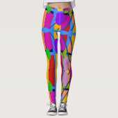 Abstrakter Matisse-Stil Leggings (Vorderseite)
