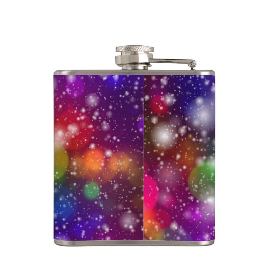 Abstrakter mehrfarbiger Bokeh-Hintergrund-25363 Flachmann (Rückseite)