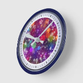 Abstrakter mehrfarbiger Bokeh-Hintergrund-25363 Runde Wanduhr (Winkel)
