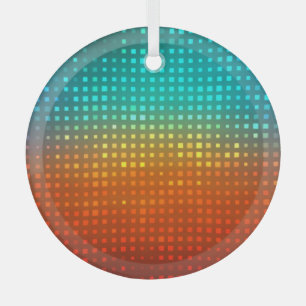 Abstrakter mehrfarbiger Fußball, künstlerisches Li Ornament Aus Glas