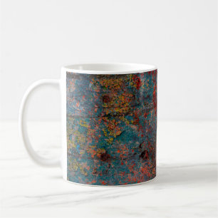 Abstrakter mehrfarbiger Grunge-Hintergrund mit abs Kaffeetasse