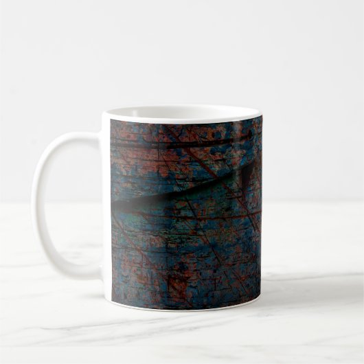Abstrakter mehrfarbiger Grunge-Hintergrund mit abs Kaffeetasse (Links)