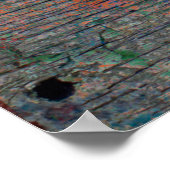 Abstrakter mehrfarbiger Grunge-Hintergrund mit abs Poster (Ecke)