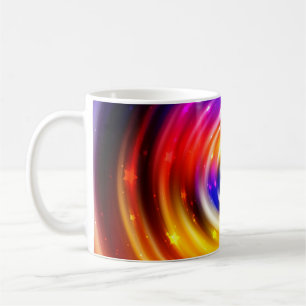 abstrakter mehrfarbiger Hintergrund. brillanter Kr Kaffeetasse