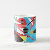 Abstrakter mehrfarbiger Hintergrund des geometrisc Kaffeetasse (Mittel)
