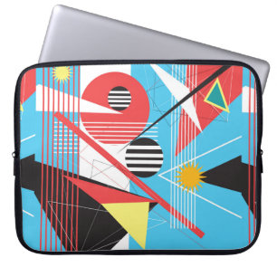 Abstrakter mehrfarbiger Hintergrund des geometrisc Laptopschutzhülle