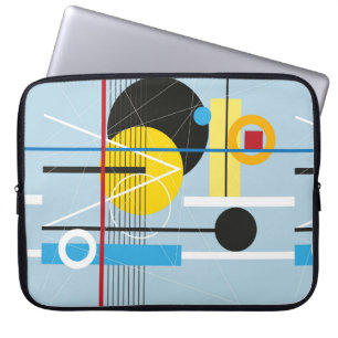 Abstrakter mehrfarbiger Hintergrund des geometrisc Laptopschutzhülle