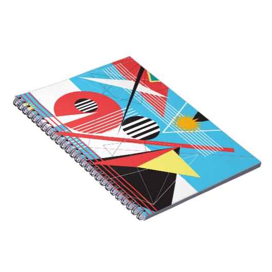 Abstrakter mehrfarbiger Hintergrund des geometrisc Notizblock (Rechte Seite)