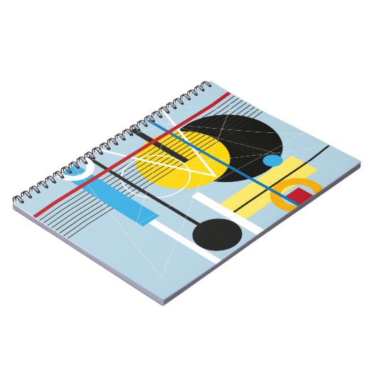 Abstrakter mehrfarbiger Hintergrund des geometrisc Notizblock (Linke Seite)