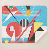 Abstrakter mehrfarbiger Hintergrund des geometrisc Sherpadecke (Vorderseite (Horizontal))