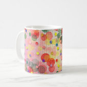  Abstrakter, mehrfarbiger Hintergrund mit unscharf Kaffeetasse (Vorderseite Links)