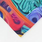 Abstrakter mehrfarbiger Little Donkey Fleecedecke (Ecke)