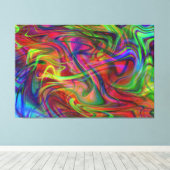 abstrakter mehrfarbiger Rauch Leinwanddruck (Insitu (Holzboden))