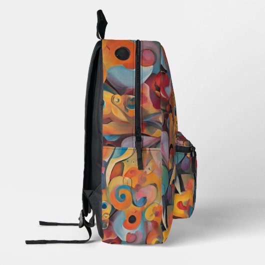 Abstrakter mehrfarbiger Rückpack Bedruckter Rucksack (Links)