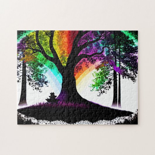 Abstrakter, mehrfarbiger Zauber und verzauberter W Puzzle (Horizontal)