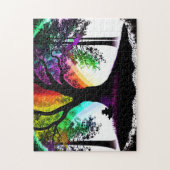 Abstrakter, mehrfarbiger Zauber und verzauberter W Puzzle (Vertikal)