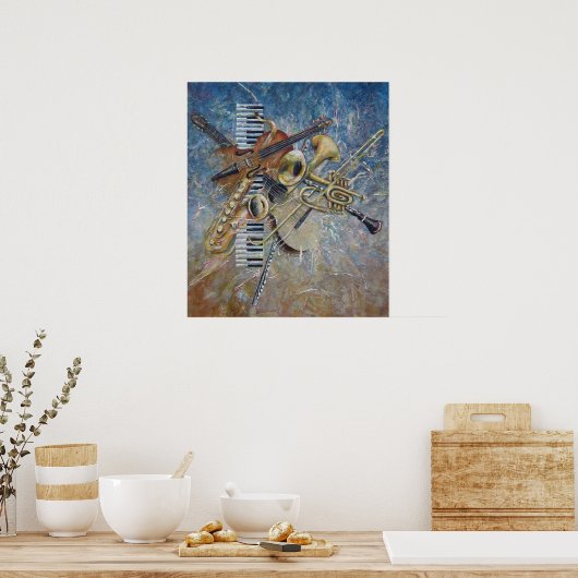 Abstrakter Melody-Druck Poster (Küche)