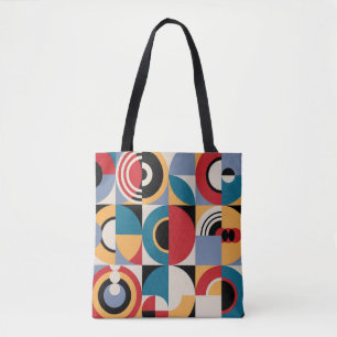 Abstrakter Memphis-Stil: Geometrischer Vintage-Sti Tasche