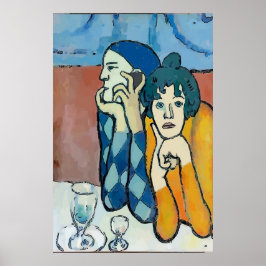 Abstrakter Mensch auf Handy, Text bearbeiten Poster