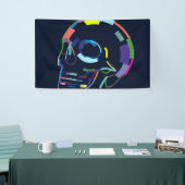 Abstrakter menschlicher Schädel Banner (Messeveranstaltung)
