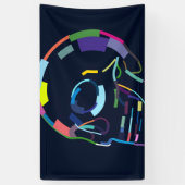 Abstrakter menschlicher Schädel Banner (Vertikal)