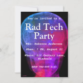 Abstrakter menschlicher Schädel Einladung (Rückseite)