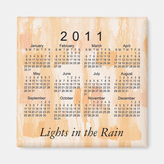 abstrakter Minikalender 2011 Magnet (Vorne)