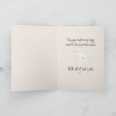 Abstrakter Minimal Origami Weihnachtsbaum Karte (Innenseite)