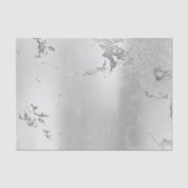 Abstrakter Minimal Silver Gray Metallic Marmor Lux Seidenpapier
