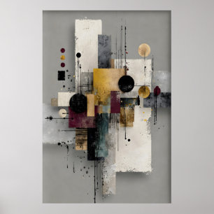 Abstrakter minimaler geometrischer Druck, druckbar Poster