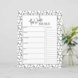 Abstrakter minimaler Script-Text wöchentlich Essen