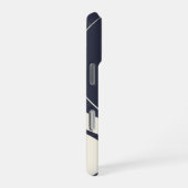 Abstrakter minimaler Vogel Navy iPhone 16 Pro Hülle (Rechte Seite)