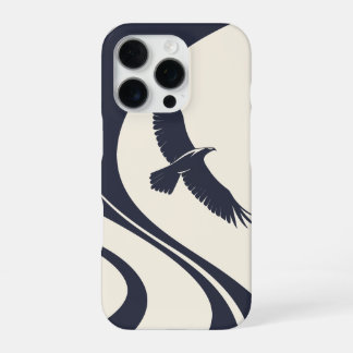 Abstrakter minimaler Vogel Navy iPhone 16 Pro Hülle