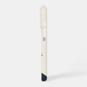 Abstrakter minimaler Vogel Navy iPhone 16 Pro Hülle (Linke Seite)
