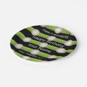 Abstrakter Minimalismus Bauhaus skandinavischer St Pappteller (Schrägansicht)