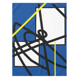 Abstrakter Minimalismus Blau Gelb Tischdecke