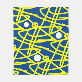 Abstrakter Minimalismus Gelbe Linien Blauer Decken