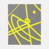 Abstrakter Minimalismus Gelbe Linien Grau Decken (Vorderseite)