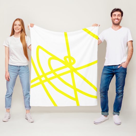 Abstrakter Minimalismus Gelbe Linien Weißer Decken (Beispiel)