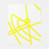 Abstrakter Minimalismus Gelbe Linien Weißer Decken (Vorderseite)