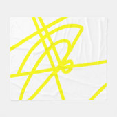 Abstrakter Minimalismus Gelbe Linien Weißer Decken (Vorderseite (Horizontal))