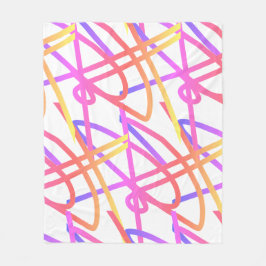 Abstrakter Minimalismus Lila Rosa Linien Blanken Fleecedecke