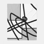 Abstrakter Minimalismus Lines Black Gray Blanket Fleecedecke (Vorderseite)