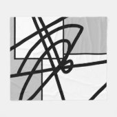 Abstrakter Minimalismus Lines Black Gray Blanket Fleecedecke (Vorderseite (Horizontal))