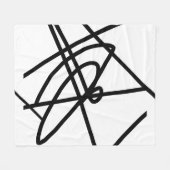 Abstrakter Minimalismus Lines Schwarz-weiß Blanket Fleecedecke (Vorderseite (Horizontal))