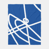 Abstrakter Minimalismus White Lines Blue Blanket Fleecedecke (Vorderseite)